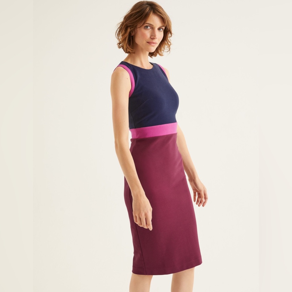 Boden Celia Ottoman Color Block sleeveless Bodycon Dress